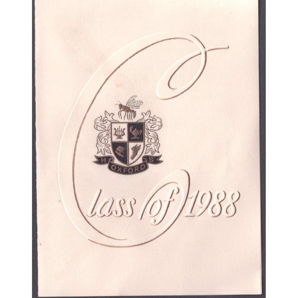 Oxford High School Class of 1988 Graduation Announcement Everett Pollard III